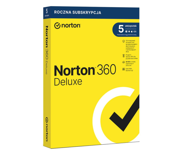 NortonLifeLock 360 Deluxe 5st. (12m.) VPN backup kontrola rodzicielska - 546807 - zdjęcie